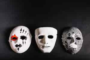 Gratis foto diverse maskers voor halloween