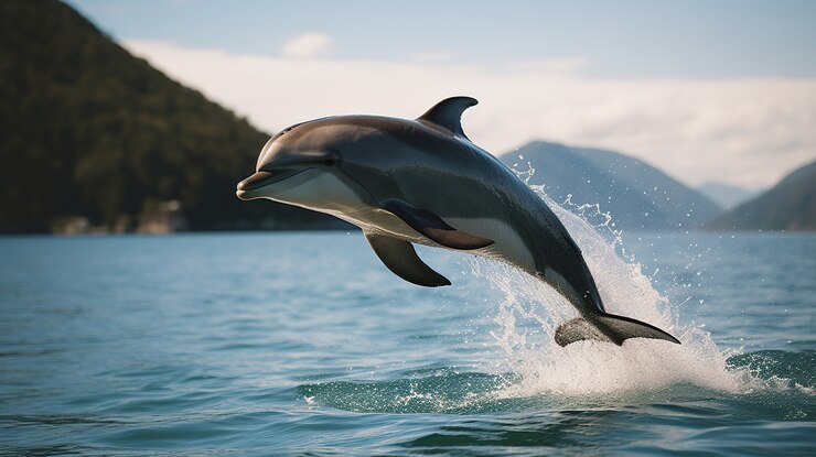 Gratis Foto dolfijn springt uit het water
