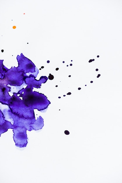 Donkerblauwe inktbout op witte achtergrond