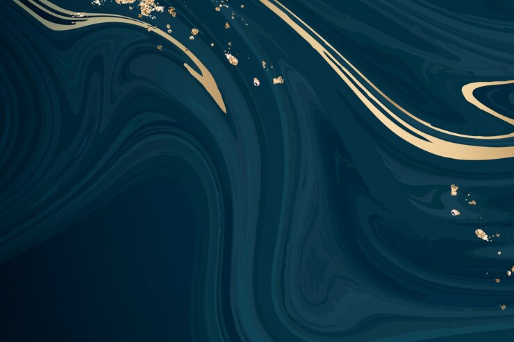 Gratis Foto donkerblauwe marmeren achtergrond met gouden voering