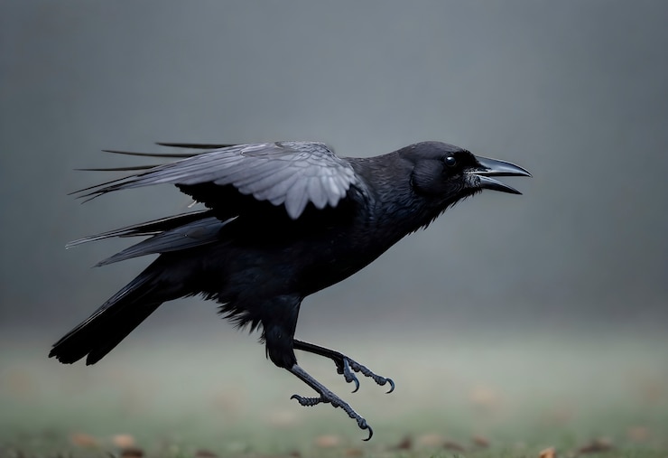 Gratis Foto donkere scène van kraai in de natuur