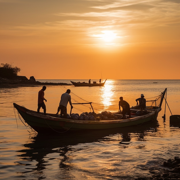 Gratis foto door ai gegenereerd scheepsbeeld