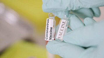 Dosis vaccin concept voor virus gezondheidszorg vaccin en corona