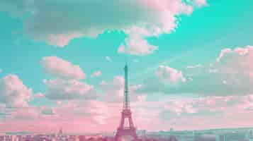 Gratis foto dreamy atmosphere and pastel colored scene for travel content