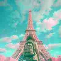 Gratis foto dreamy atmosphere and pastel colored scene for travel content