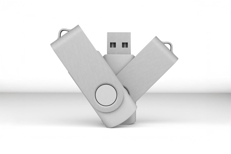 Gratis Foto drie witte draaibare usb-sticks