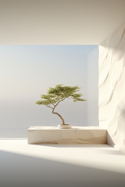 Gratis foto driedimensionale boom met zonlicht