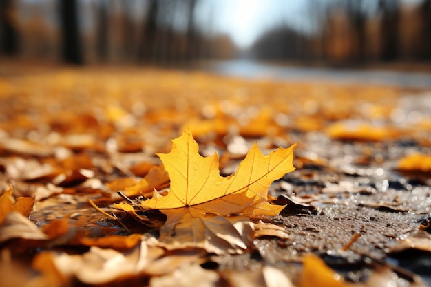 Gratis foto droge herfstbladeren in de natuur