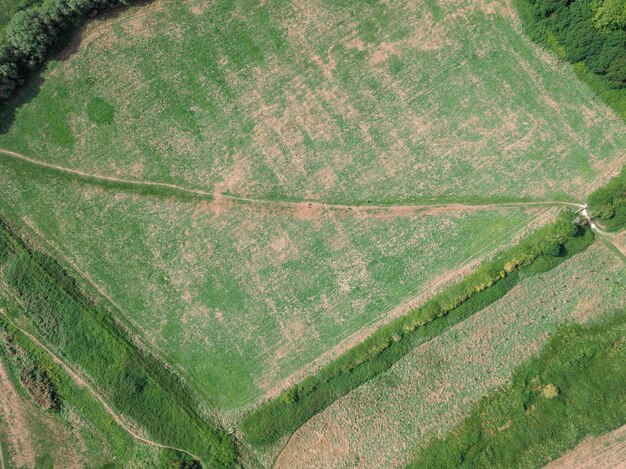 Drone-weergave van het landschap in de buurt van Teddy Bear Woods, Weymouth, Dorset