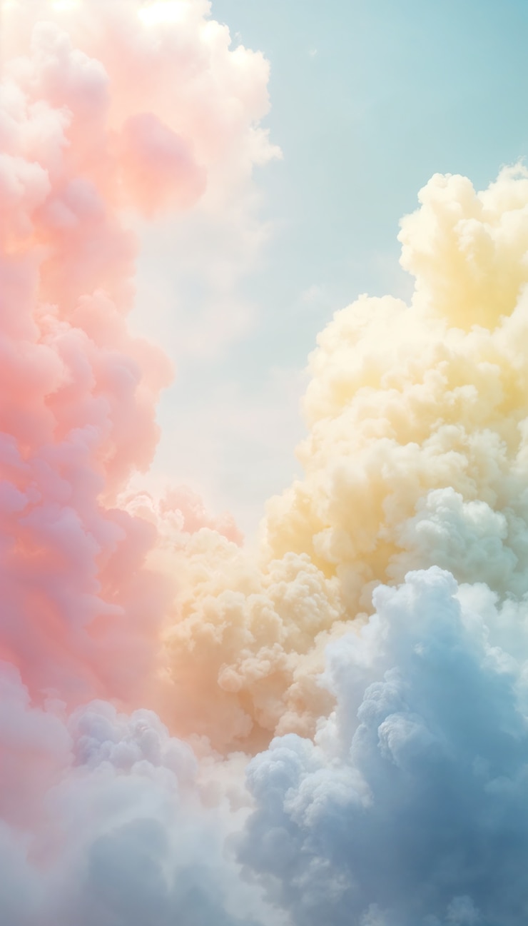 Gratis Foto droomachtige en kleurrijke rookwolken