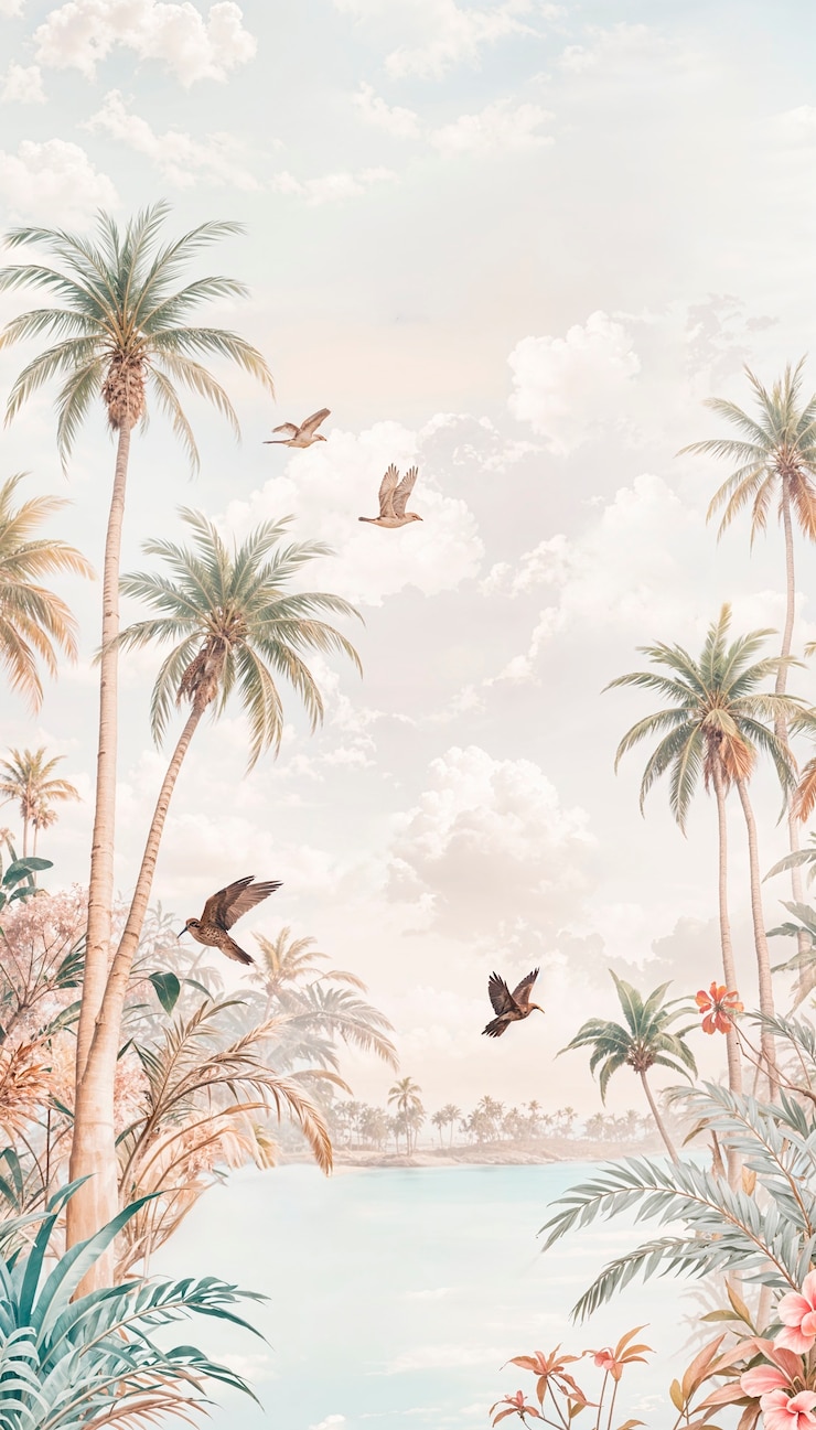 Gratis Foto droomende pastelkleuren landschap illustratie