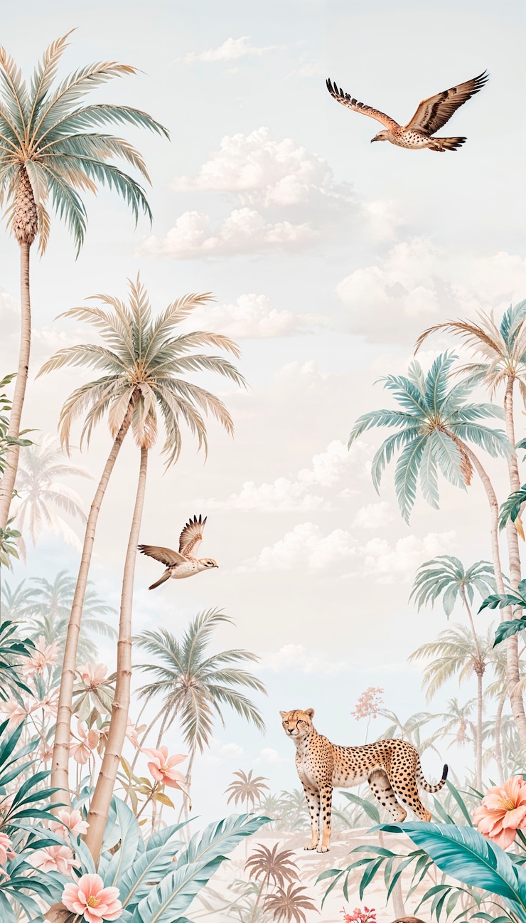 Gratis Foto droomende pastelkleuren landschap illustratie