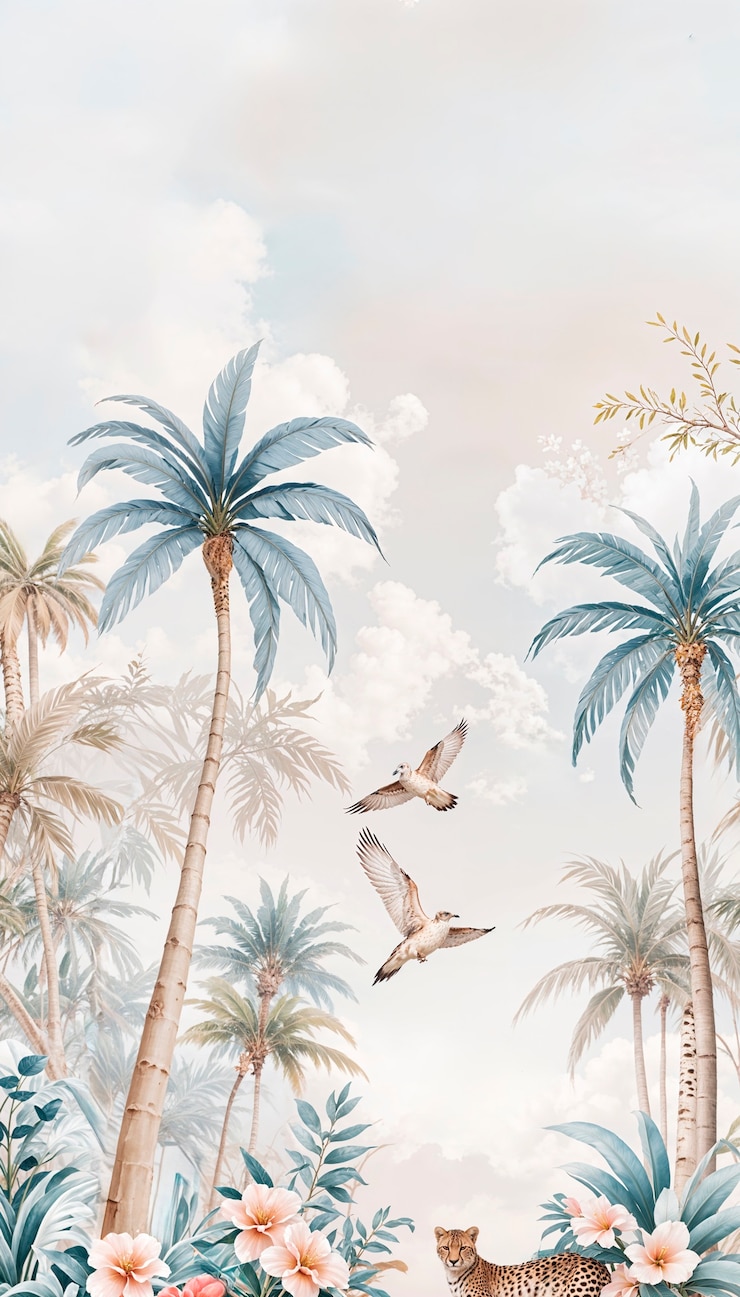Gratis Foto droomende pastelkleuren landschap illustratie