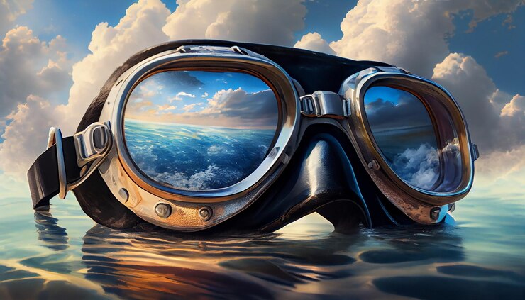 Gratis Foto duiken in blauwe wateren snorkelen met vissen gegenereerd door ai