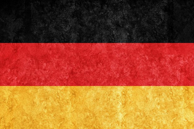 Duitsland metalen vlag, getextureerde vlag, grunge vlag