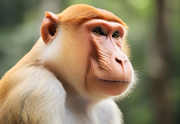 Gratis foto een close-up van een aap in de natuur