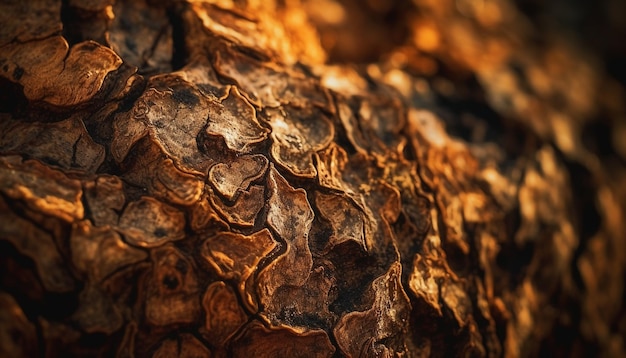 Gratis foto een close up van een boomschors waar de zon op schijnt.