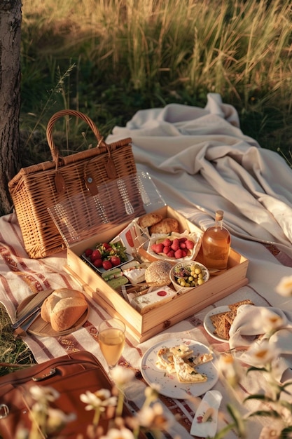 Een dromerige picknick, stilleven.