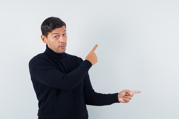 Een expressieve man poseert in de studio