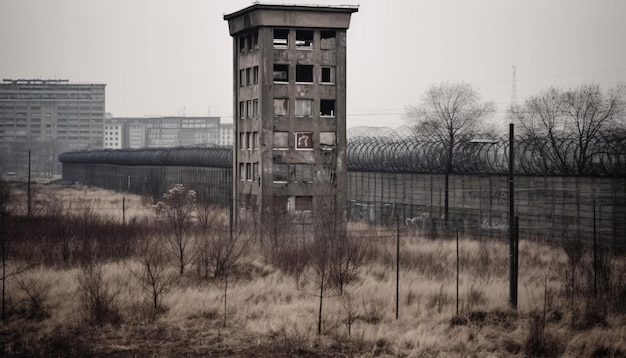 Gratis foto een gebouw met een bord erop