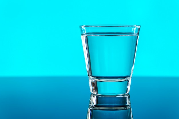 Een glas water macroschot