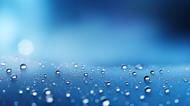 Gratis foto een gradiëntblauwe achtergrond versierd met delicate waterdruppeltjes die het licht opvangen