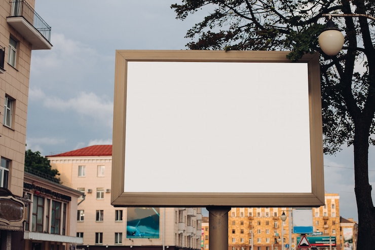 Gratis Foto een groot bord op straat