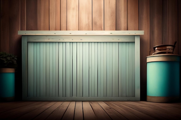 Gratis foto een houten schuur met een blauwe deur en een blauwe deur
