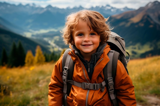 Een kind dat deelneemt aan een duurzame reisbeweging