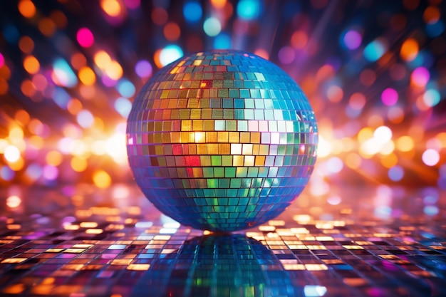 Een kleurrijke disco bal glam party evenementen
