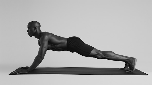 Een man die yoga beoefent.