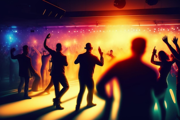 Gratis foto een menigte dansende mensen in een club