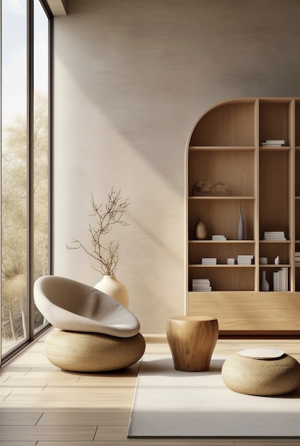 Een mix van minimalistisch noordelijk interieurontwerp met Japanse wabi-sabi-stijl