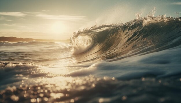 Eén persoon surft in maui prachtige golven gegenereerd door ai