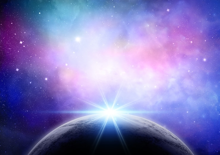 Gratis Foto een planeet met een licht.