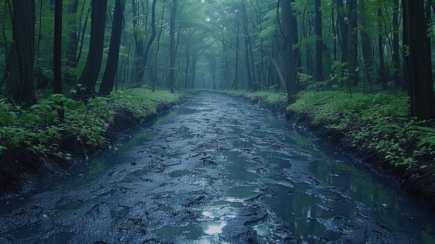 Een prachtig Japans boslandschap.