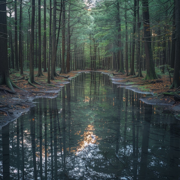 Gratis foto een prachtig japans boslandschap.