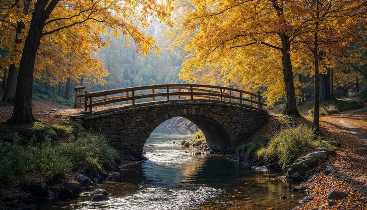Gratis Foto een prachtig natuurgebied in de herfst.