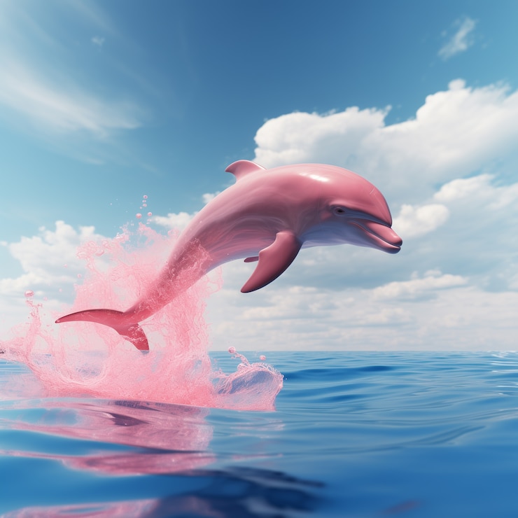 Gratis Foto een prachtige 3d-dolfijn.