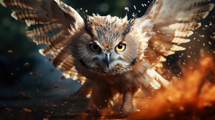 Gratis Foto een realistisch beeld van een uil overdag