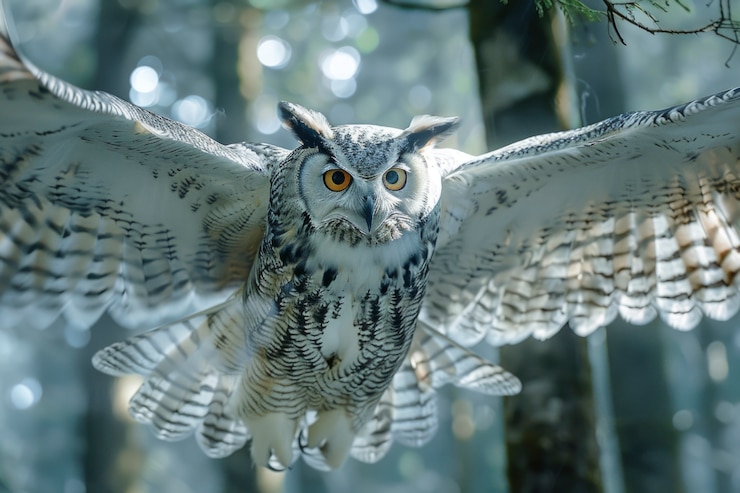 Gratis Foto een realistisch beeld van een uil overdag