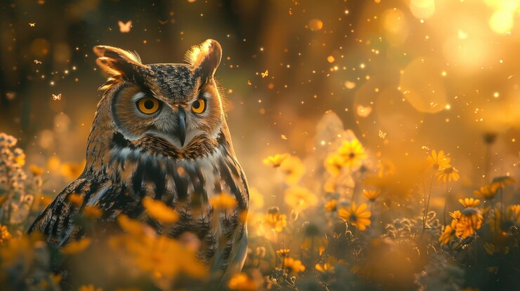 Gratis Foto een realistisch beeld van een uil overdag