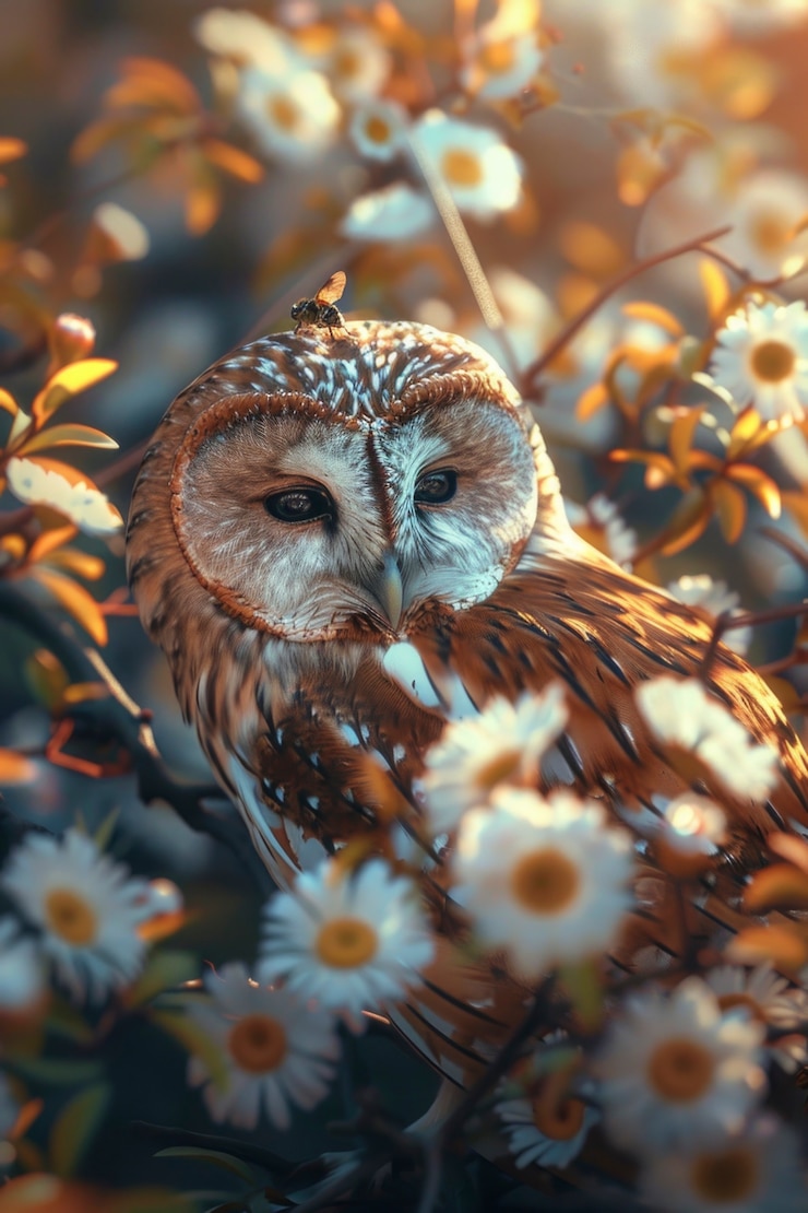 Gratis Foto een realistisch beeld van een uil overdag