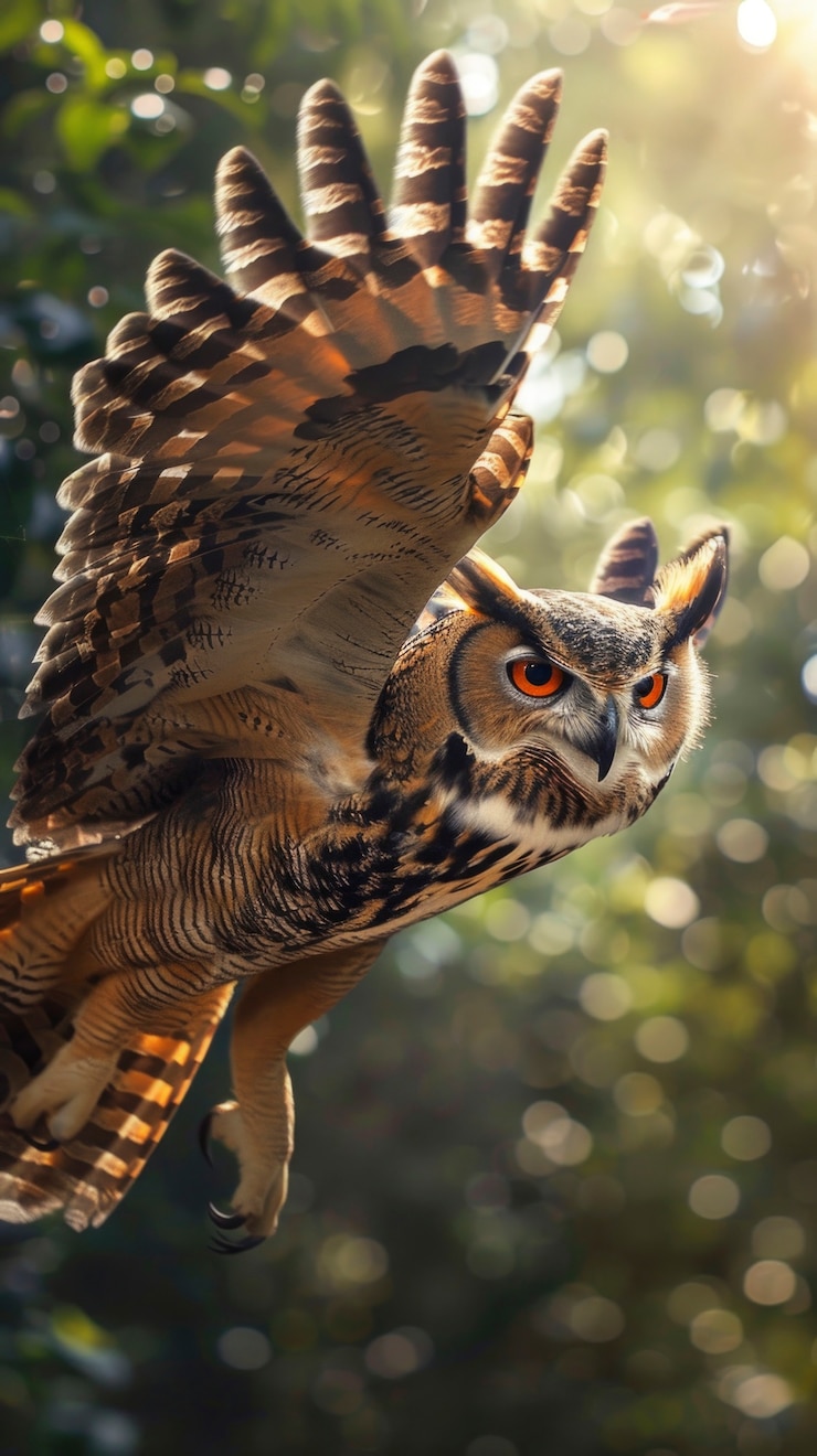 Gratis Foto een realistisch beeld van een uil overdag