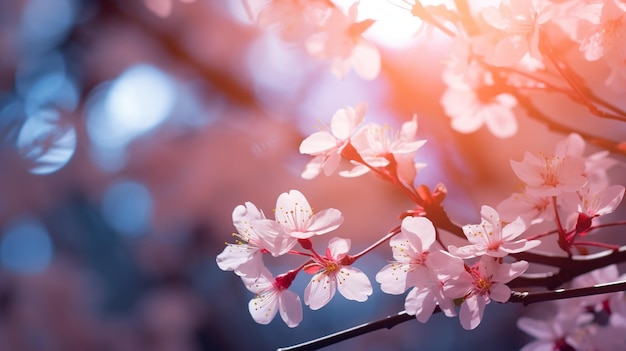 Gratis foto een tak van een boom vol bloemen.