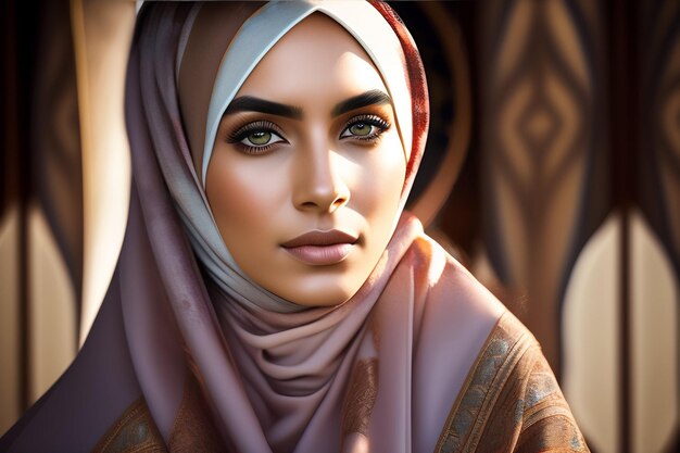 Een vrouw met een hijab op haar hoofd