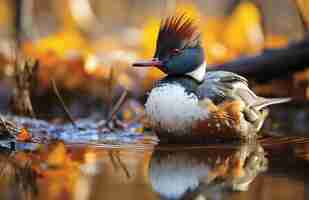 Gratis foto eend in de natuur genereert beeld