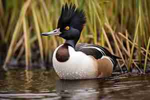 Gratis foto eend in de natuur genereert beeld