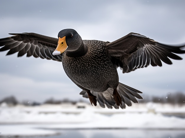 Gratis foto eend in de natuur genereert beeld