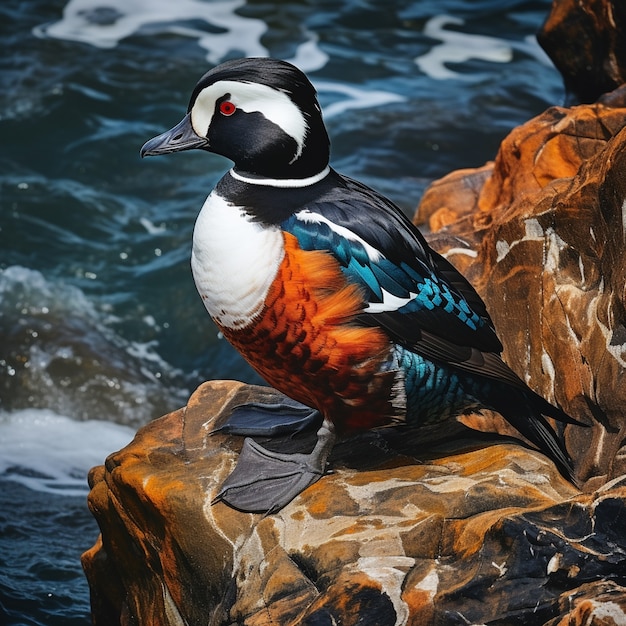 Gratis foto eend in de natuur genereert beeld